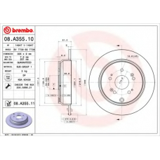 08.A355.11 BREMBO Тормозной диск