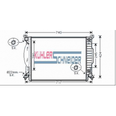 5000611 KUHLER SCHNEIDER Радиатор, охлаждение двигател