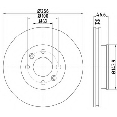 8DD 355 114-361 HELLA PAGID Тормозной диск