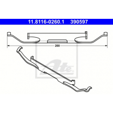 11.8116-0260.1 ATE Пружина, тормозной суппорт