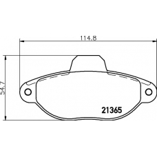 8DB 355 019-091 HELLA PAGID Комплект тормозных колодок, дисковый тормоз