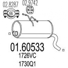 01.60533 MTS Глушитель выхлопных газов конечный