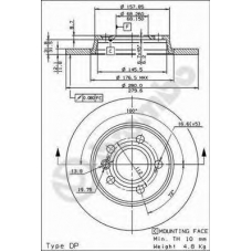 08.7288.11 BREMBO Тормозной диск