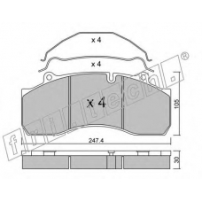 610.0 fri.tech. Комплект тормозных колодок, дисковый тормоз