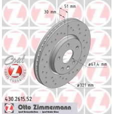 430.2615.52 ZIMMERMANN Тормозной диск