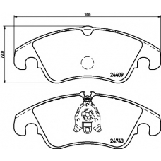 8DB 355 015-941 HELLA PAGID Комплект тормозных колодок, дисковый тормоз