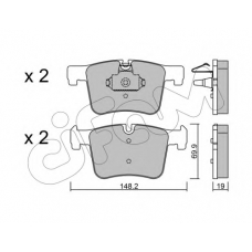 822-961-0 CIFAM Комплект тормозных колодок, дисковый тормоз