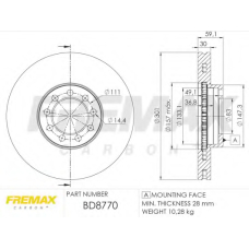 BD-8770 FREMAX Тормозной диск