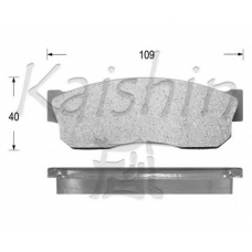 D1018 KAISHIN Комплект тормозных колодок, дисковый тормоз