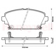 572429B BENDIX Комплект тормозных колодок, дисковый тормоз