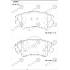 KD6529 ASIMCO Комплект тормозных колодок, дисковый тормоз