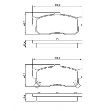 0 986 461 144 BOSCH Комплект тормозных колодок, дисковый тормоз