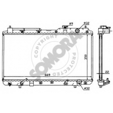 127041 SOMORA Радиатор, охлаждение двигателя