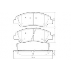12-1574 E.T.F. Комплект тормозных колодок, дисковый тормоз