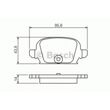 0 986 494 340 BOSCH Комплект тормозных колодок, дисковый тормоз