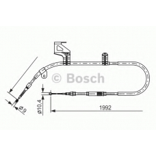 1 987 477 244 BOSCH Трос, стояночная тормозная система