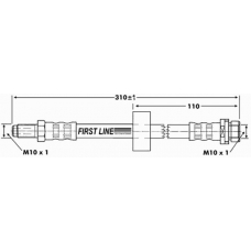 FBH6735 FIRST LINE Тормозной шланг