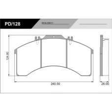 PD/128-K05_HD PRO FRAS-LE Комплект тормозных колодок, дисковый тормоз