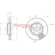 6110355 METZGER Тормозной диск