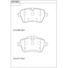 KD72804 ASIMCO Комплект тормозных колодок, дисковый тормоз