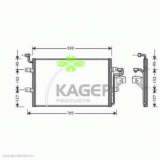 94-5401 KAGER Конденсатор, кондиционер