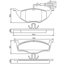 0 986 424 632 BOSCH Комплект тормозных колодок, дисковый тормоз