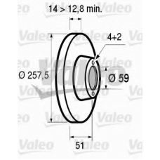 186147 VALEO Тормозной диск