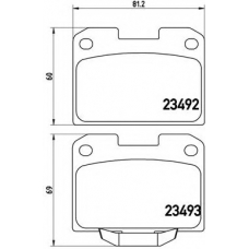 P 54 048 BREMBO Комплект тормозных колодок, дисковый тормоз