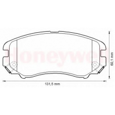 572514B BENDIX Комплект тормозных колодок, дисковый тормоз