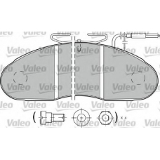 598001 VALEO Комплект тормозных колодок, дисковый тормоз