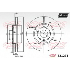 831271.6880 MAXTECH Тормозной диск