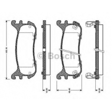 0 986 TB2 705 BOSCH Комплект тормозных колодок, дисковый тормоз