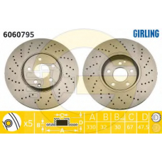 6060795 GIRLING Тормозной диск