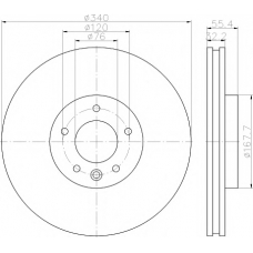 MDC2261 MINTEX Тормозной диск