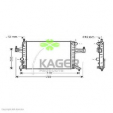 31-2073 KAGER Радиатор, охлаждение двигателя