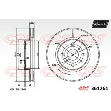 861261.6880 MAXTECH Тормозной диск