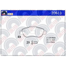 20613 GALFER Комплект тормозных колодок, дисковый тормоз