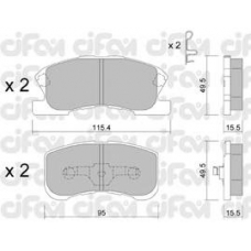 822-381-0 CIFAM Комплект тормозных колодок, дисковый тормоз