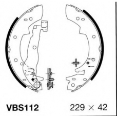 VBS112 MOTAQUIP Комплект тормозных колодок