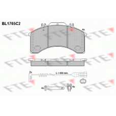 BL1765C2 FTE Комплект тормозных колодок, дисковый тормоз