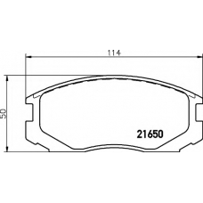 8DB 355 017-161 HELLA Комплект тормозных колодок, дисковый тормоз