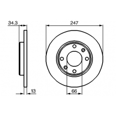 0 986 478 887 BOSCH Тормозной диск