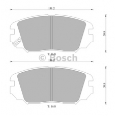 0 986 AB1 484 BOSCH Комплект тормозных колодок, дисковый тормоз