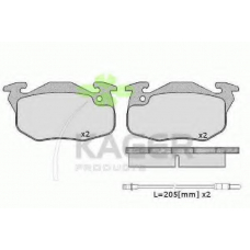 35-0133 KAGER Комплект тормозных колодок, дисковый тормоз