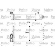 812234 VALEO Теплообменник, отопление салона