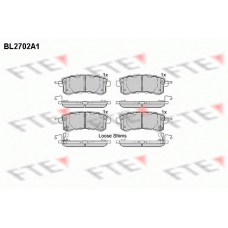 BL2702A1 FTE Комплект тормозных колодок, дисковый тормоз