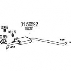 01.50592 MTS Средний глушитель выхлопных газов