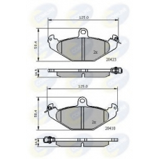CBP01081 COMLINE Комплект тормозных колодок, дисковый тормоз