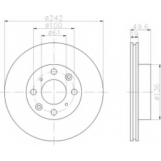 8DD 355 101-921 HELLA Тормозной диск