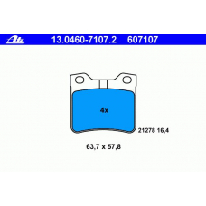 13.0460-7107.2 ATE Комплект тормозных колодок, дисковый тормоз